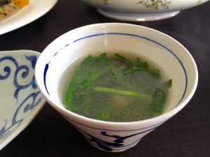 2017-1月ごはん ニラと椎茸のスープ